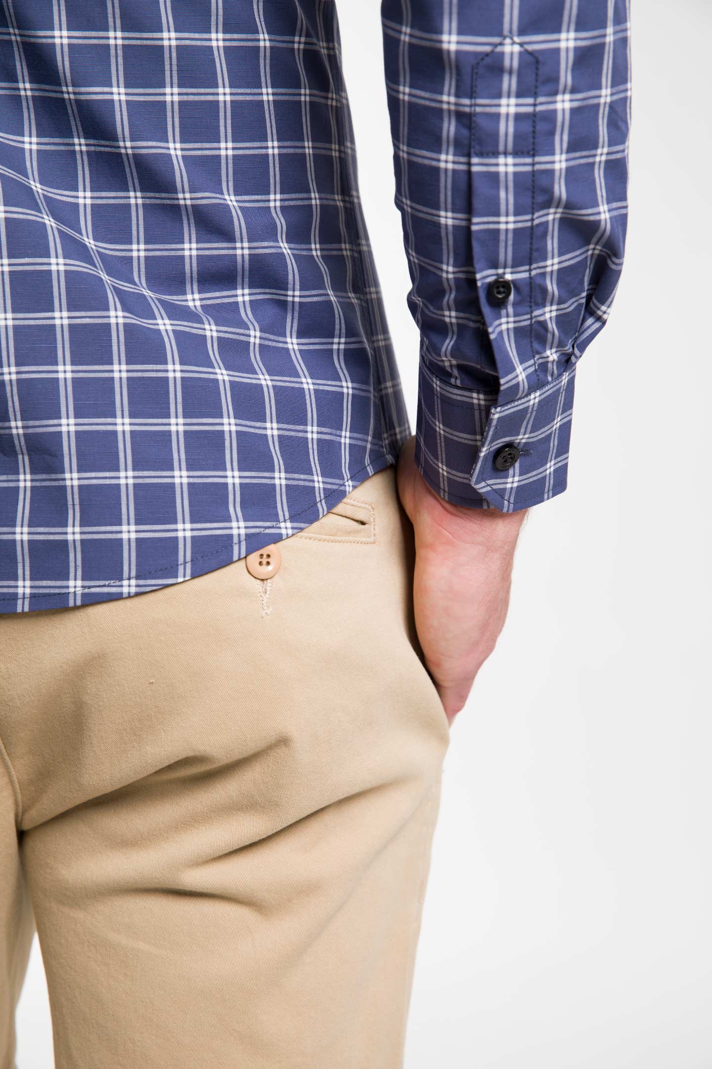 Navy Check Shirt - Image 4